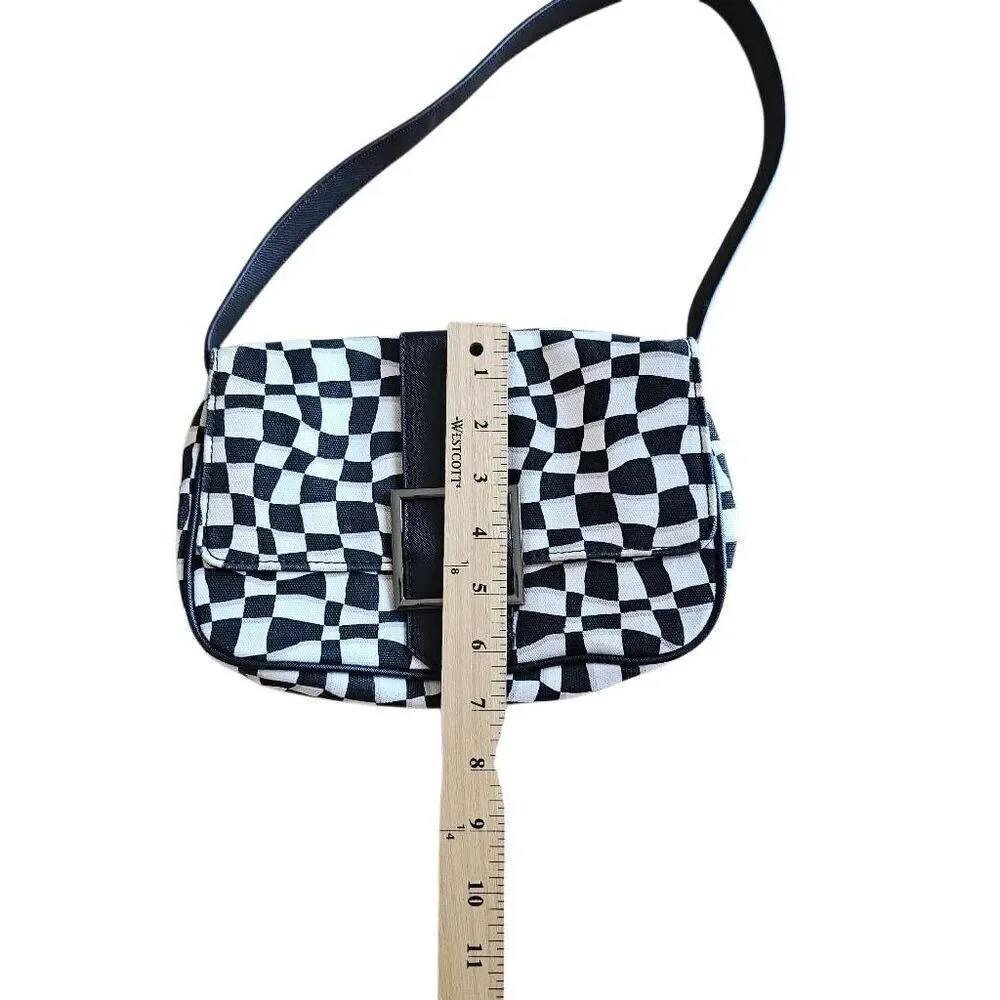 Forever 21 black and white checkered shoulder purse